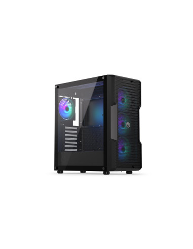 Case, ENDORFY, Regnum 400 ARGB, MidiTower, Case product features Transparent panel, Not included, ATX, MicroATX, MiniITX, Colou