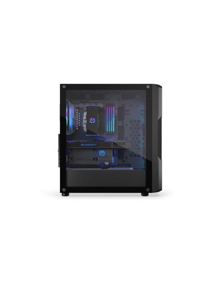 Case, ENDORFY, Regnum 400 ARGB, MidiTower, Case product features Transparent panel, Not included, ATX, MicroATX, MiniITX, Colou