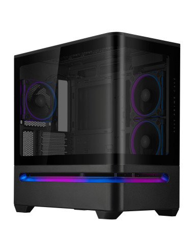 Case, ASUS, micro ATX/Mini-ITX, Black, Midi Tower, PC, Prime AP202 ARGB, PRIMEAP202TG