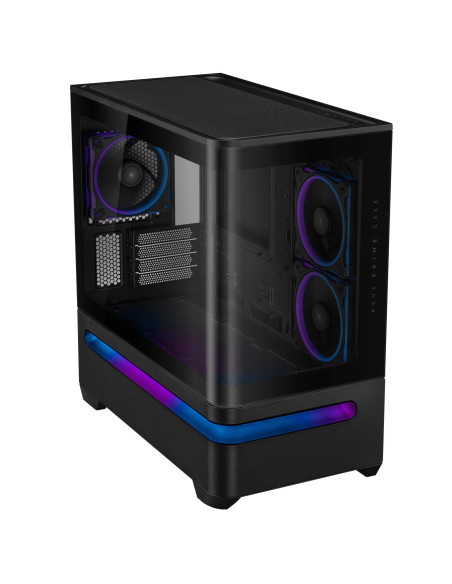 Case, ASUS, micro ATX/Mini-ITX, Black, Midi Tower, PC, Prime AP202 ARGB, PRIMEAP202TG