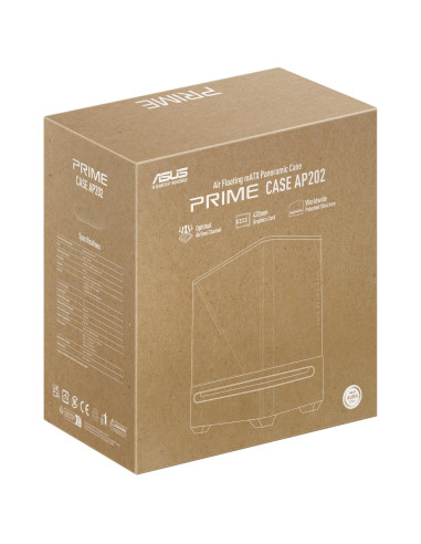 Case, ASUS, micro ATX/Mini-ITX, Black, Midi Tower, PC, Prime AP202 ARGB, PRIMEAP202TG