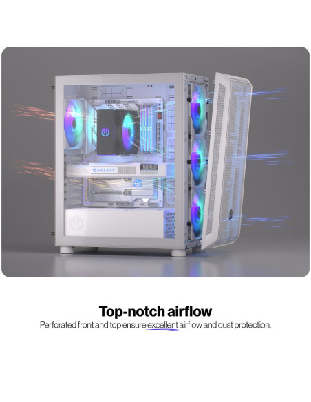 Case, ENDORFY, ATX/micro ATX/Mini-ITX, White, Midi Tower, PC, EY2A018