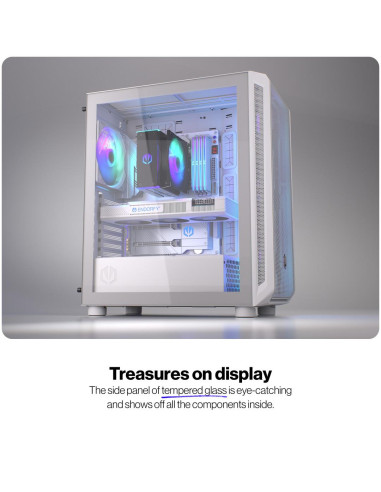 Case, ENDORFY, ATX/micro ATX/Mini-ITX, White, Midi Tower, PC, EY2A018