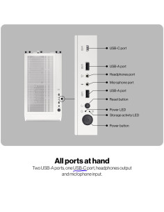 Case, ENDORFY, ATX/micro ATX/Mini-ITX, White, Midi Tower, PC, EY2A018