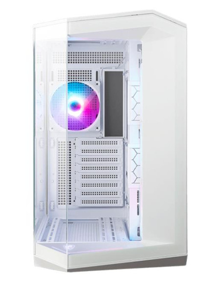 Case, MSI, MAG PANO 100R PZ, MidiTower, Case product features Transparent panel, ATX, MicroATX, MiniITX, Colour White, MAGPANO1