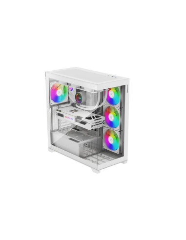 Case, XILENCE, ATX/micro ATX/Mini-ITX, White, Midi Tower, PC, X818.W.ARGB