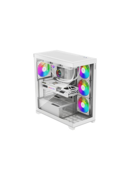 Case, XILENCE, ATX/micro ATX/Mini-ITX, White, Midi Tower, PC, X818.W.ARGB