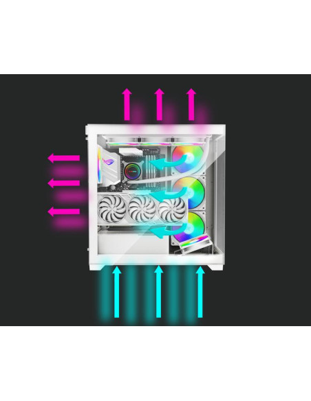 Case, XILENCE, ATX/micro ATX/Mini-ITX, White, Midi Tower, PC, X818.W.ARGB