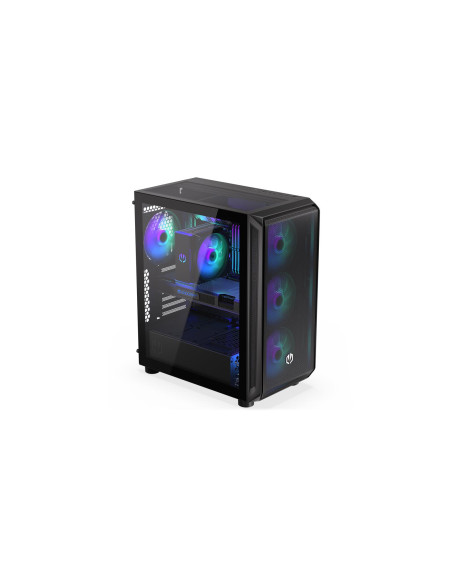 Case, ENDORFY, Arx 500 ARGB, MidiTower, Case product features Transparent panel, Not included, ATX, MicroATX, MiniITX, Colour B