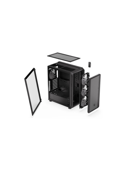 Case, ENDORFY, Arx 500 ARGB, MidiTower, Case product features Transparent panel, Not included, ATX, MicroATX, MiniITX, Colour B