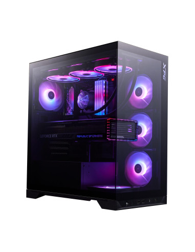 Case, ADATA, INVADER X BTF, MidiTower, Case product features Transparent panel, ATX, MicroATX, MiniITX, Colour Black, INVADERXB