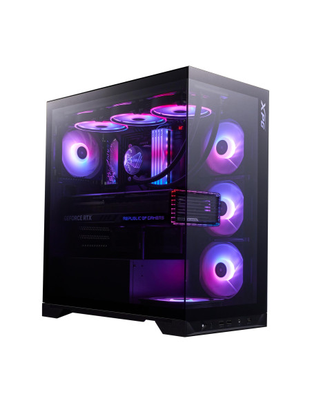 Case, ADATA, INVADER X BTF, MidiTower, Case product features Transparent panel, ATX, MicroATX, MiniITX, Colour Black, INVADERXB