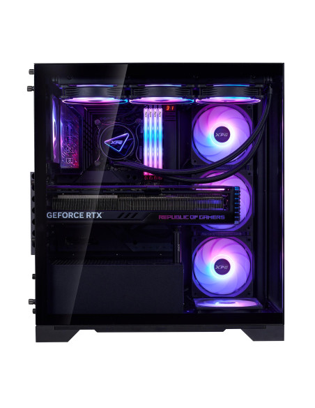 Case, ADATA, INVADER X BTF, MidiTower, Case product features Transparent panel, ATX, MicroATX, MiniITX, Colour Black, INVADERXB