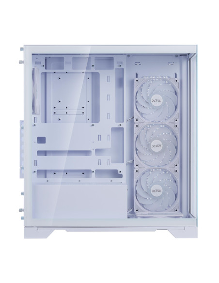 Case, ADATA, INVADER X BTF, MidiTower, Case product features Transparent panel, ATX, MicroATX, MiniITX, Colour White, INVADERXB