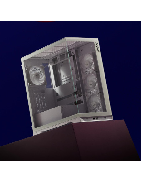 Case, ADATA, INVADER X BTF, MidiTower, Case product features Transparent panel, ATX, MicroATX, MiniITX, Colour White, INVADERXB