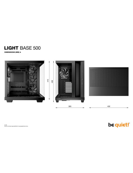 Case, BE QUIET, ATX/micro ATX/Mini-ITX, Black, Midi Tower, PC, BGW83