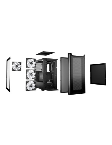 Case, BE QUIET, PURE BASE 501 LX, MidiTower, Case product features Transparent panel, Not included, ATX, MicroATX, MiniITX, Col