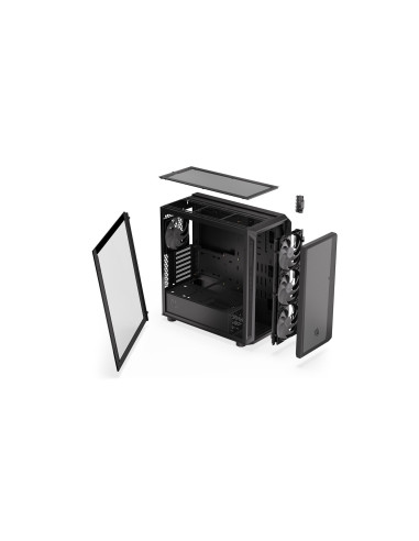Case, ENDORFY, Arx 700 ARGB, MidiTower, Case product features Transparent panel, Not included, ATX, MicroATX, MiniITX, Colour B