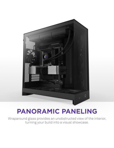 Case, NZXT, ATX/micro ATX/Mini-ITX/EATX, Black, Midi Tower, PC, CM-H92FB-01