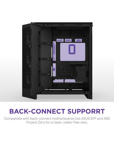 Case, NZXT, ATX/micro ATX/Mini-ITX/EATX, Black, Midi Tower, PC, CM-H92FB-01