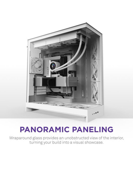 Case, NZXT, ATX/micro ATX/Mini-ITX/EATX, White, Midi Tower, PC, CM-H92FW-01