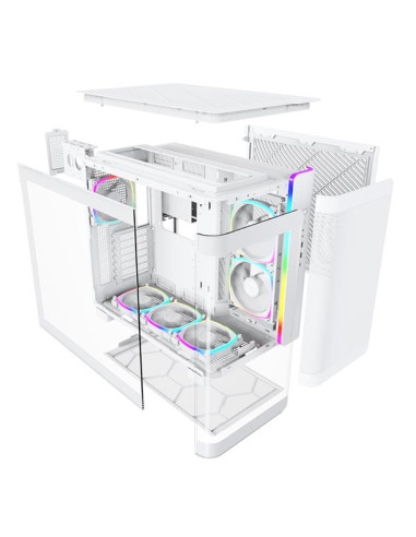 Case, MONTECH, KING 95 PRO (W), MidiTower, Not included, ATX, MicroATX, MiniITX, Colour White, KING95PRO(W)