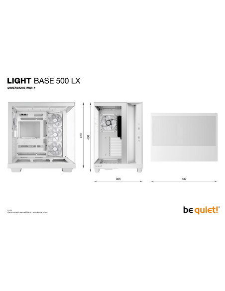 Case, BE QUIET, ATX/micro ATX/Mini-ITX, White, Midi Tower, PC, BGW86