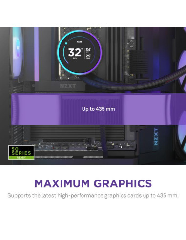 Case, NZXT, ATX/micro ATX/Mini-ITX/EATX, Black, Midi Tower, PC, CM-H92FB-R1