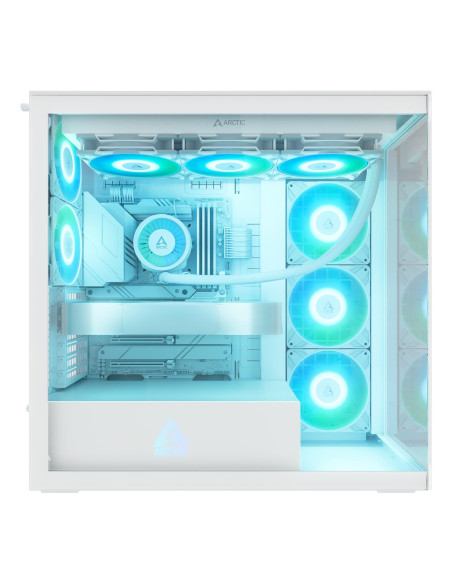 Case, ARCTIC, Xtender (White), MidiTower, Case product features Transparent panel, Not included, Colour White, ACPCC00014A