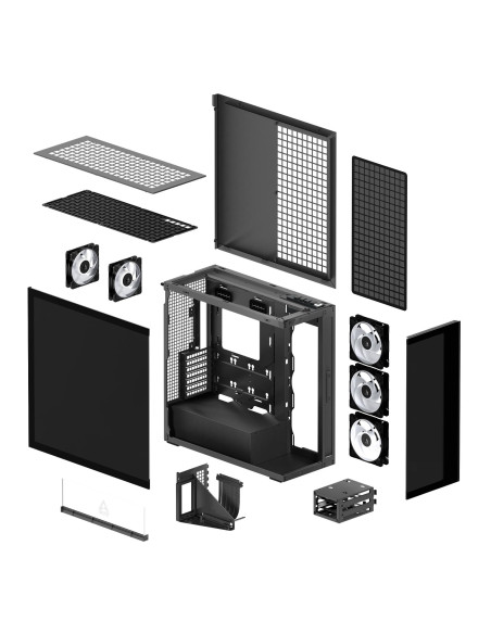 Case, ARCTIC, EATX, Black, Midi Tower, PC, Xtender VG (Mirror Black), ACPCC00019A