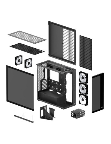 Case, ARCTIC, Xtender VG (Black), Case product features Transparent panel, Not included, Colour Black, ACPCC00016A