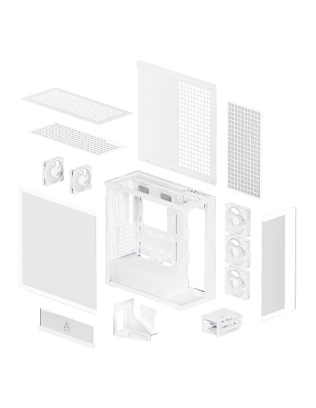 Case, ARCTIC, Xtender VG (White), Case product features Transparent panel, Not included, Colour White, ACPCC00017A