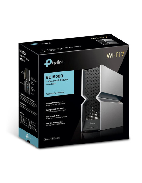 Wireless Router, TP-LINK, Wireless Router, 19000 Mbps, Mesh, Wi-Fi 7, USB 3.0, 4x2.5GbE, 2x10GbE, LAN WAN ports 2, Number of an