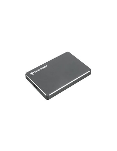 External HDD, TRANSCEND, StoreJet, 1TB, USB 3.1, Colour Iron Grey, TS1TSJ25C3N