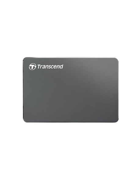 External HDD, TRANSCEND, StoreJet, 1TB, USB 3.1, Colour Iron Grey, TS1TSJ25C3N