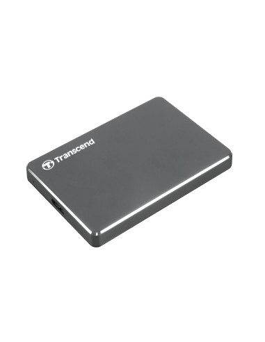 External HDD, TRANSCEND, StoreJet, 1TB, USB 3.1, Colour Iron Grey, TS1TSJ25C3N