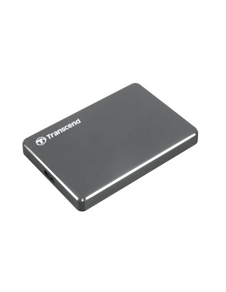 External HDD, TRANSCEND, StoreJet, 1TB, USB 3.1, Colour Iron Grey, TS1TSJ25C3N