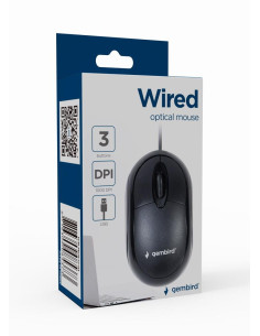 MOUSE USB OPTICAL/BLACK MUS-U-01 GEMBIRD