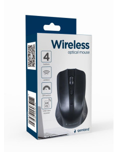 MOUSE USB OPTICAL WRL/BLACK MUSW-4B-04 GEMBIRD