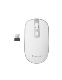 MOUSE USB OPTICAL WRL WHITE/SILVER MUSW-4B-06-WS GEMBIRD