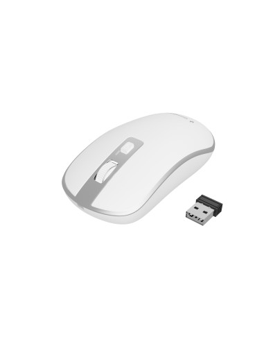MOUSE USB OPTICAL WRL WHITE/SILVER MUSW-4B-06-WS GEMBIRD
