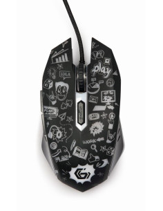 MOUSE USB OPTICAL BLACK/MUS-6B-GRAFIX-01 GEMBIRD