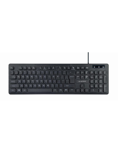 KEYBOARD MULTIMEDIA USB ENG/BLACK KB-UML-02 GEMBIRD