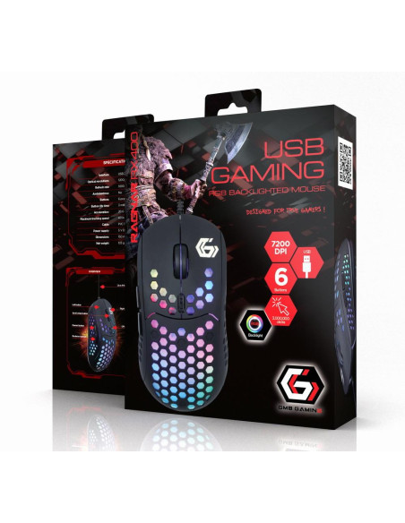 MOUSE USB OPTICAL GAMING RGB/MUSG-RAGNAR-RX400 GEMBIRD