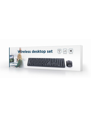 KEYBOARD +MOUSE WRL ENG/DESKTOP KBS-W-01 GEMBIRD