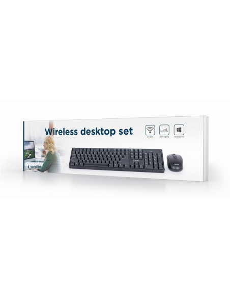 KEYBOARD +MOUSE WRL ENG/DESKTOP KBS-W-01 GEMBIRD