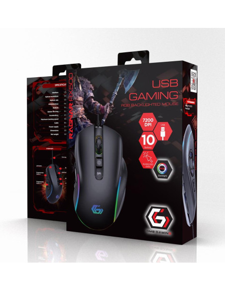 MOUSE USB OPTICAL GAMING RGB/MUSG-RAGNAR-RX500 GEMBIRD