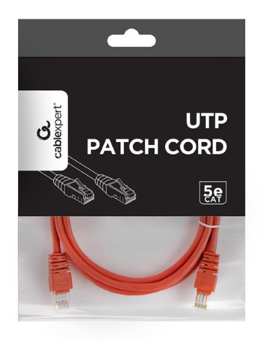 PATCH CABLE CAT5E UTP 1.5M/RED PP12-1.5M/R GEMBIRD