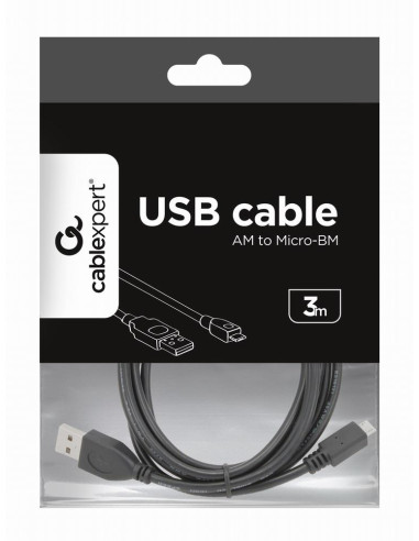 CABLE USB2 TO MICRO-USB 3M/CCP-MUSB2-AMBM-10 GEMBIRD
