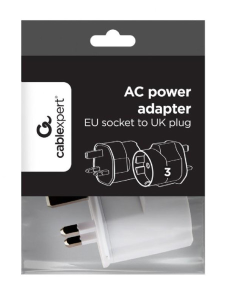 POWER ADAPTER AC EU TO UK 13A/A-AC-EUFUKM-01 GEMBIRD